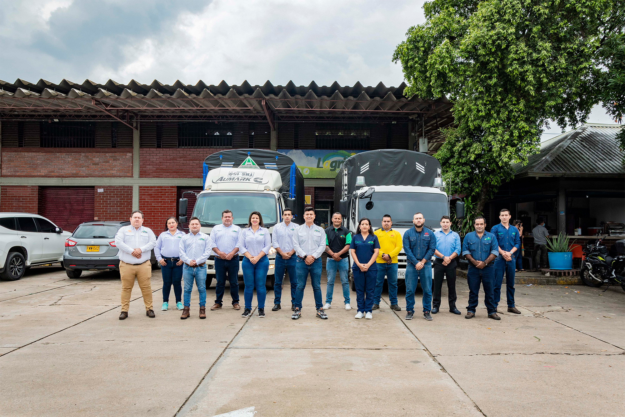 Farmer inspecting crops